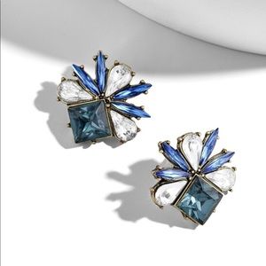 NWT Baublebar Arrietta Stud Earrings Blue Crystal